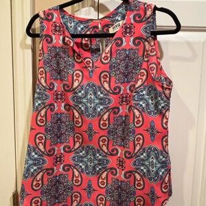 Stitch fix Women's Pink Paisley Tank Top